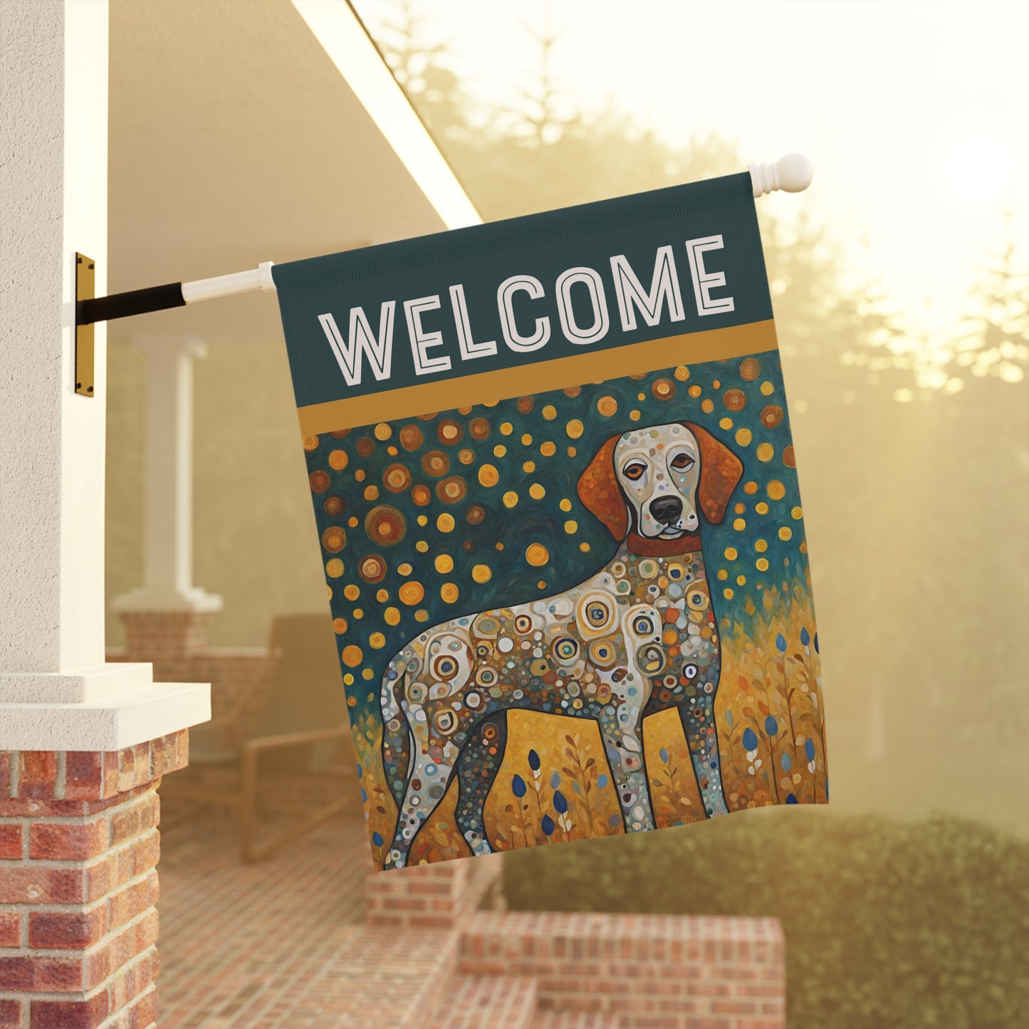 Bo Welcome 2-Sided Garden & House Flag/Banner