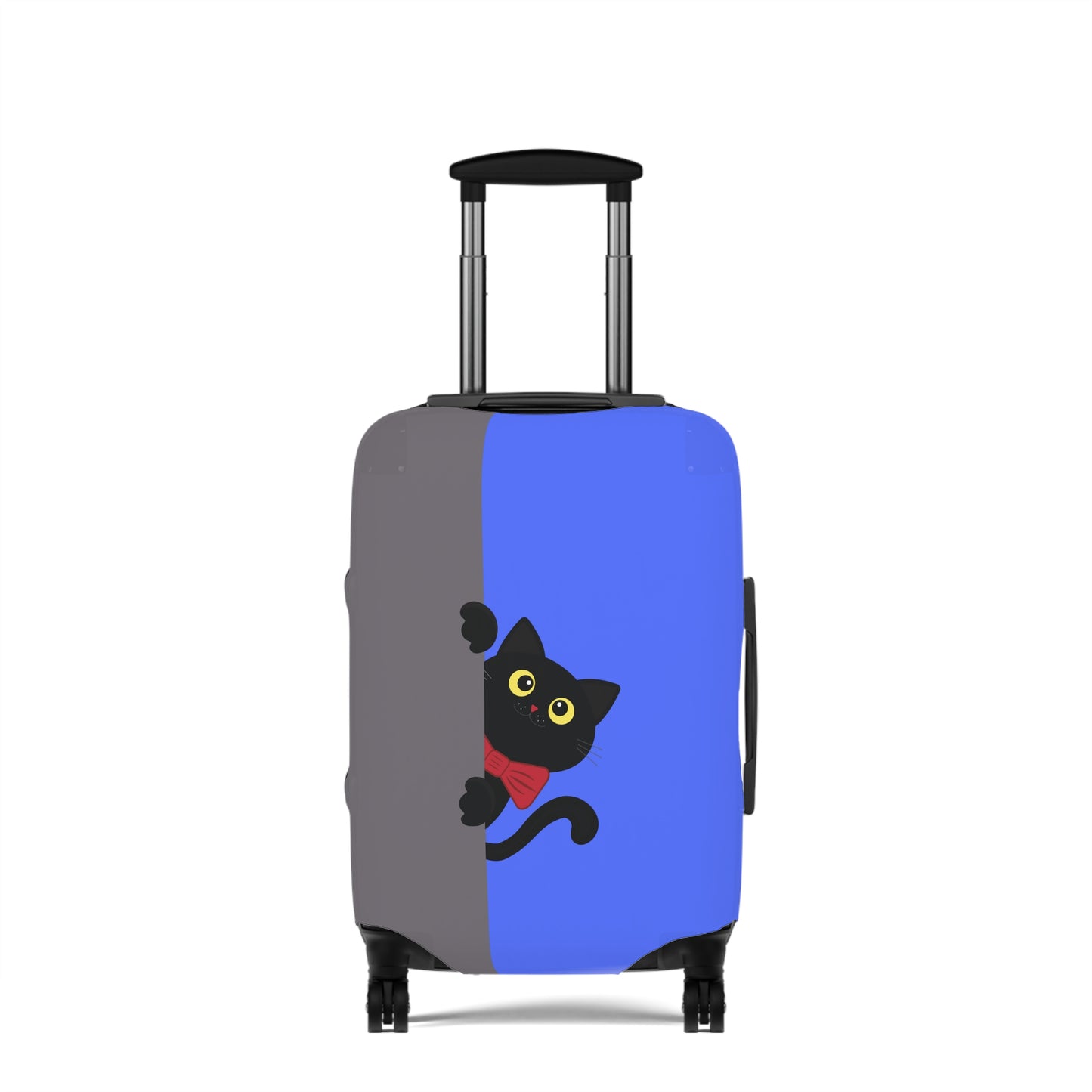 Black Cat in Red Bow Tie Luggage Cover