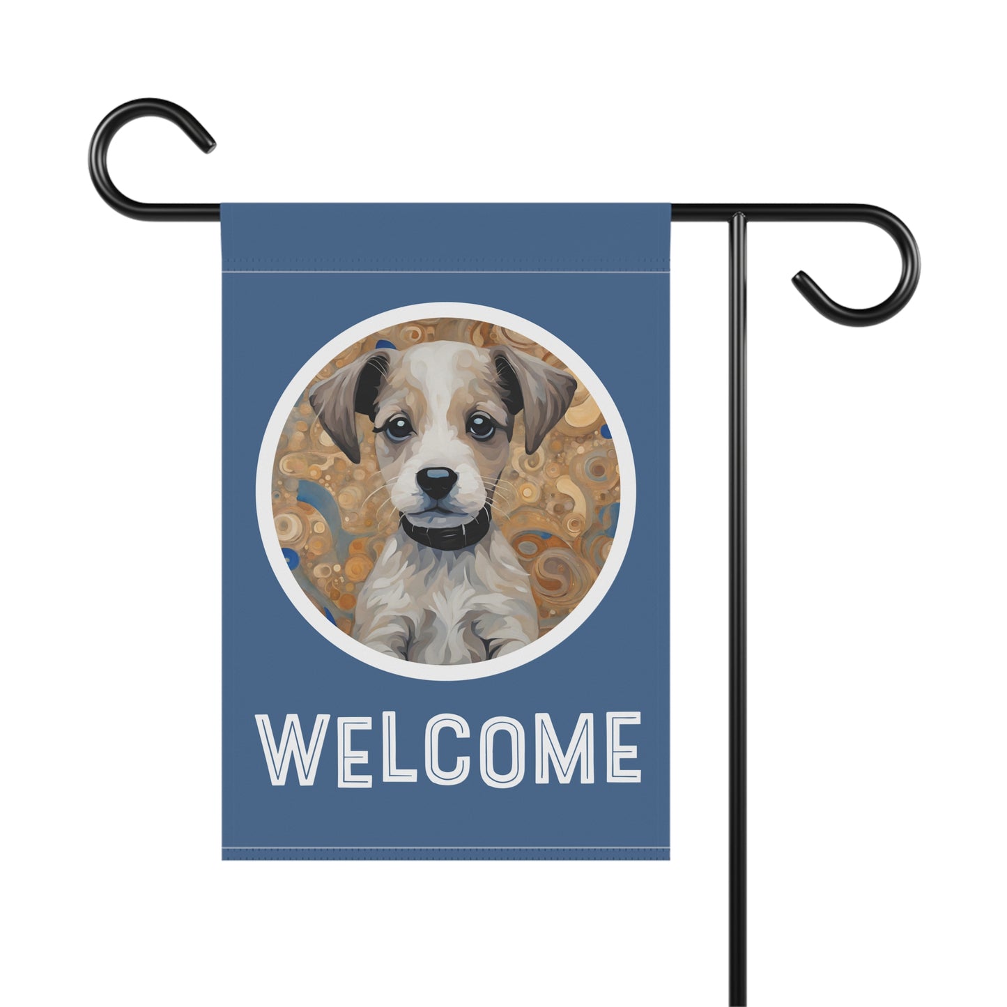 Phillip the Dog 2 Welcome 2-Sided Garden & House Flag/Banner