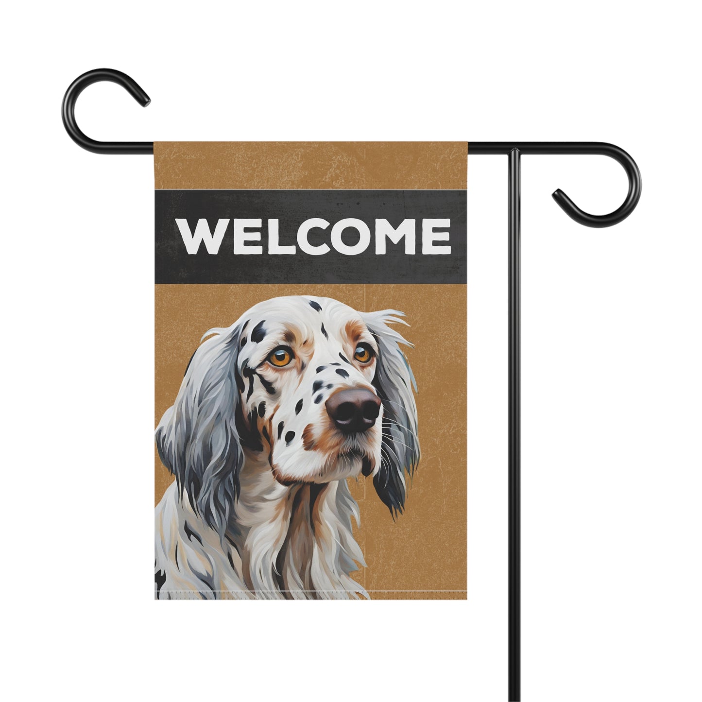 English Setter Welcome 2-Sided Garden & House Flag/Banner