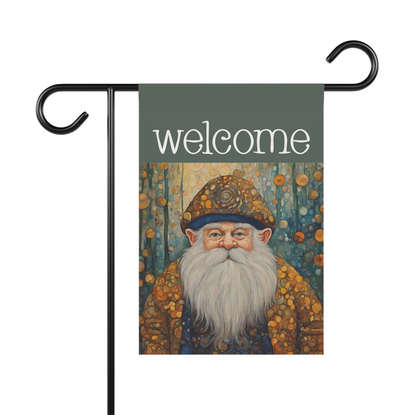 Gnome Welcome 2-Sided Garden & House Flag/Banner