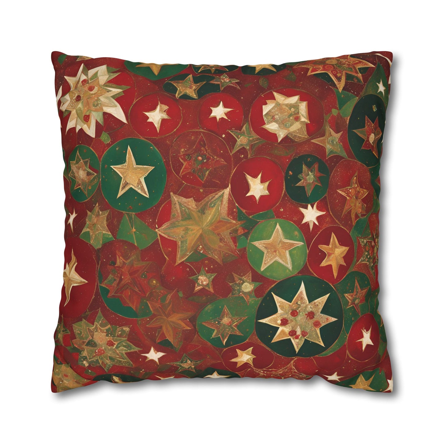 Holidaze Starz Square Poly Canvas Pillowcase