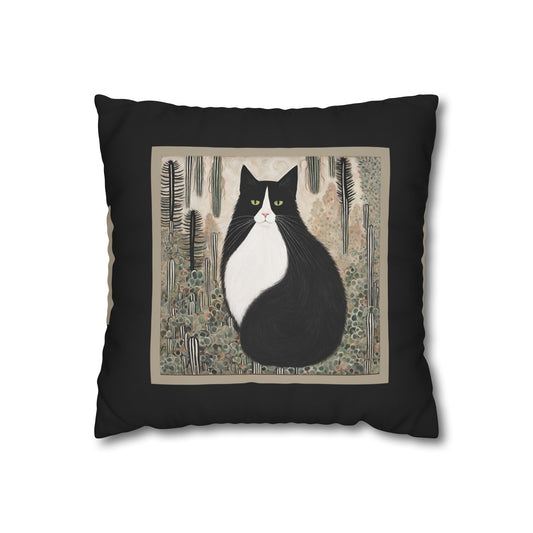 Colby Cat Square Poly Canvas Pillowcase