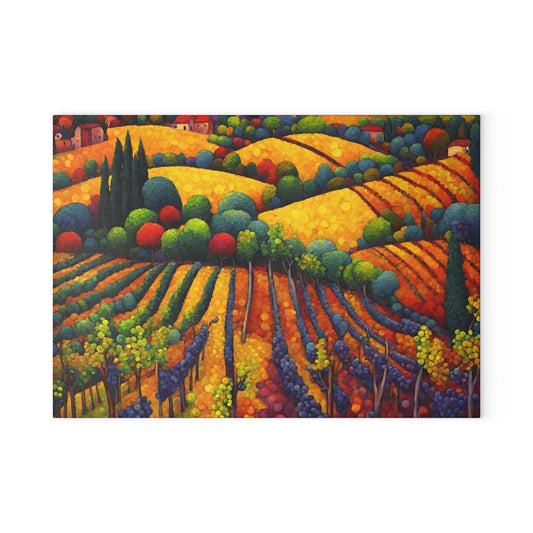 Countryside Vineyard Tempered Glass Cutting Board