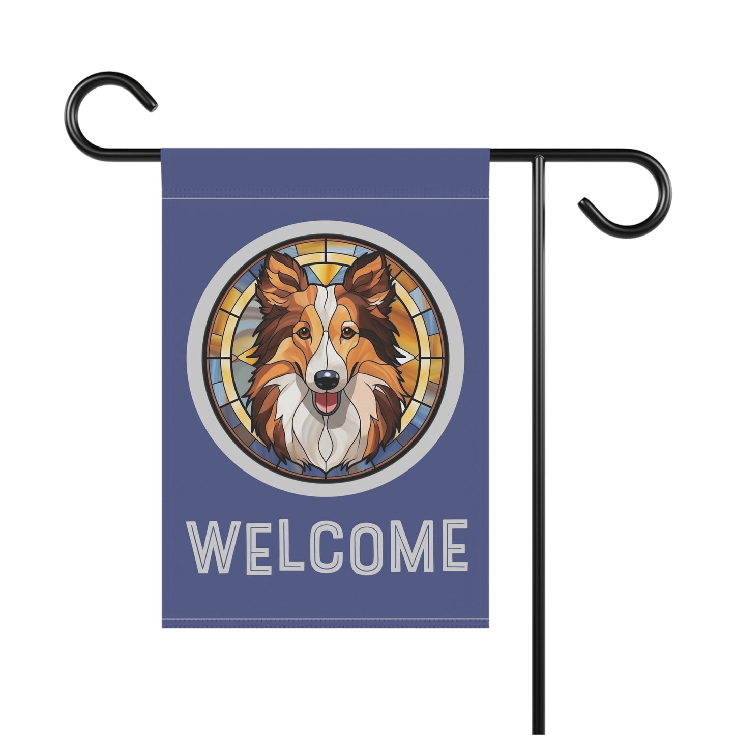 Shetland Sheepdog Welcome 2-Sided Garden & House Flag/Banner