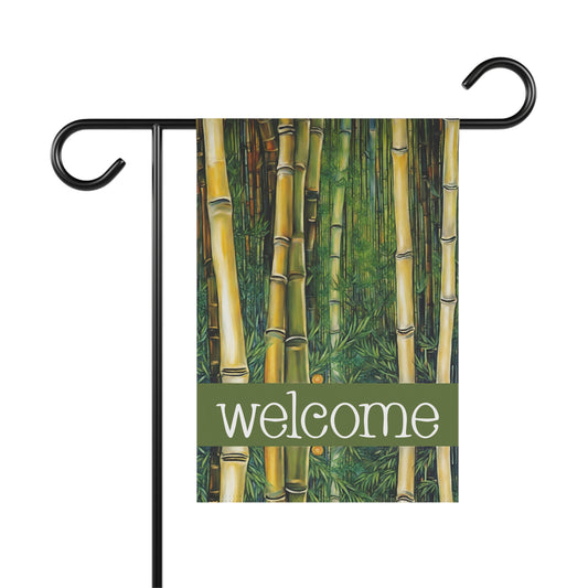 Bamboo Welcome 2-Sided Garden & House Flag/Banner