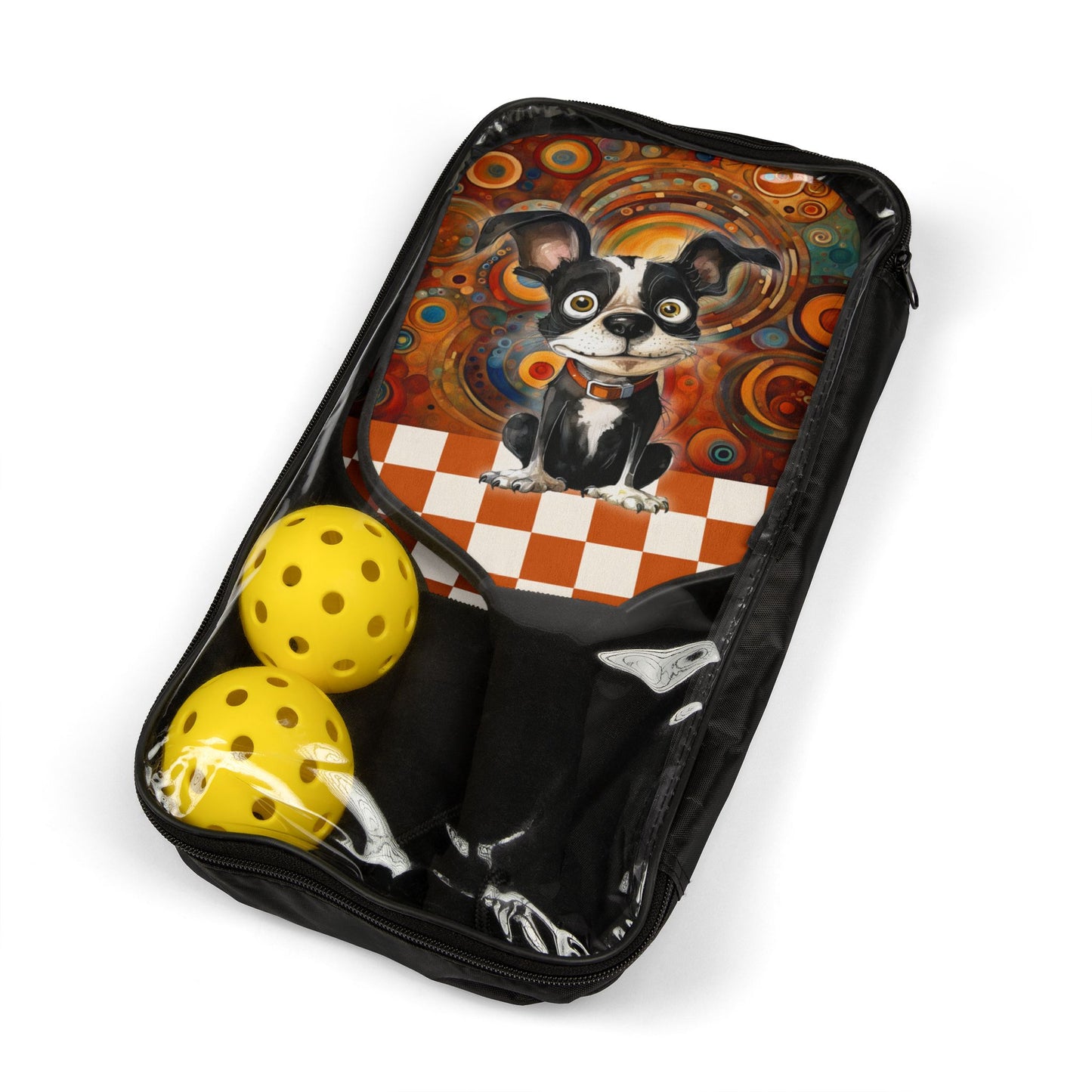 Crazy Boston Terrier Pickleball Kit