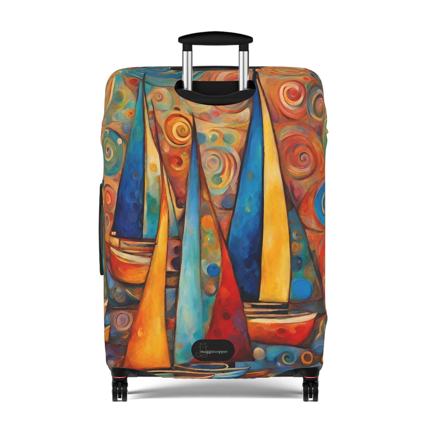 Colorful Sailboats Luggage Cover