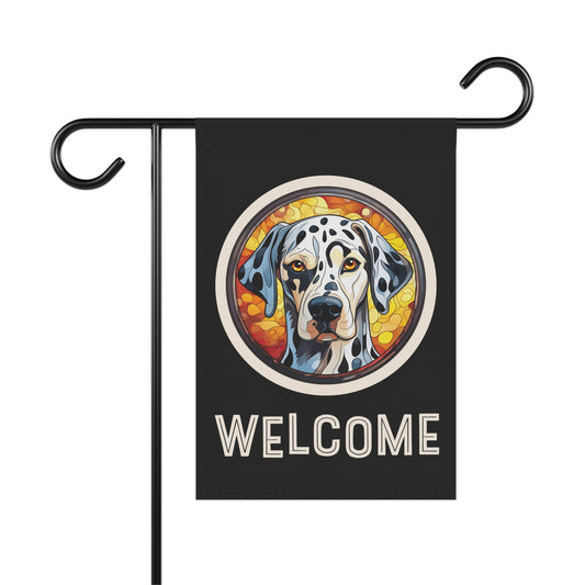 Dalmatian Welcome 2-Sided Garden & House Flag/Banner