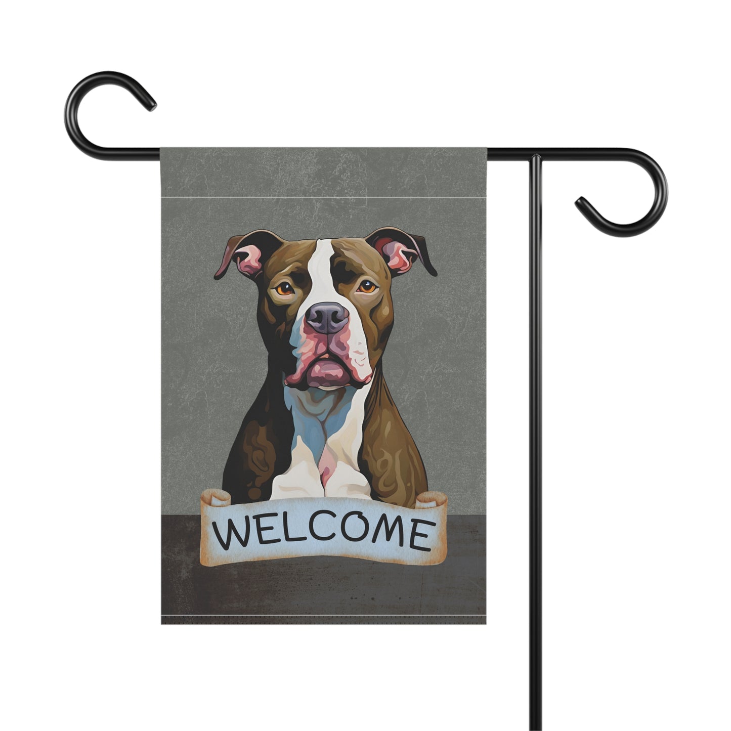 Pitbull Welcome 2-Sided Garden & House Flag/Banner