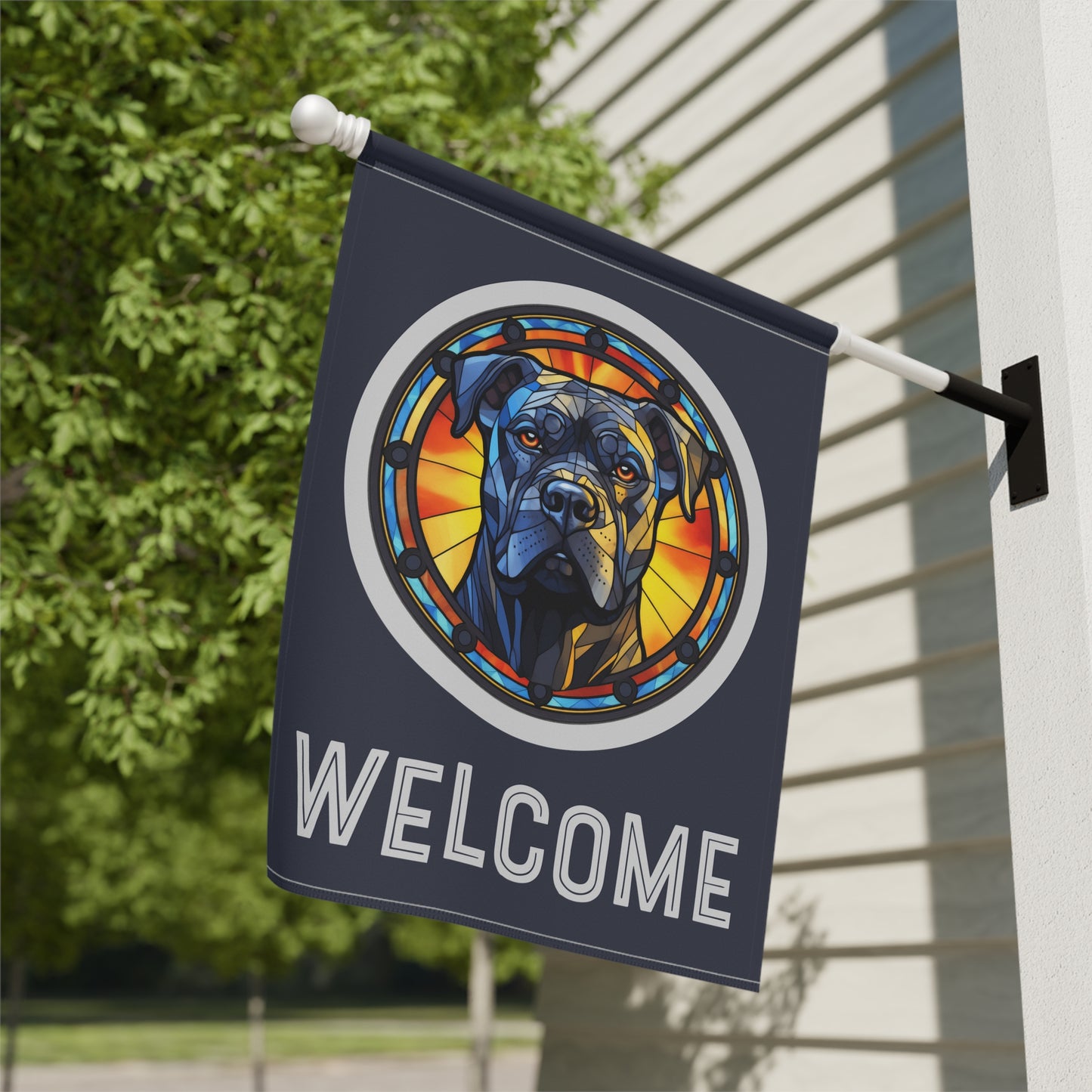 Cane Corso Welcome 2-Sided Garden & House Flag/Banner