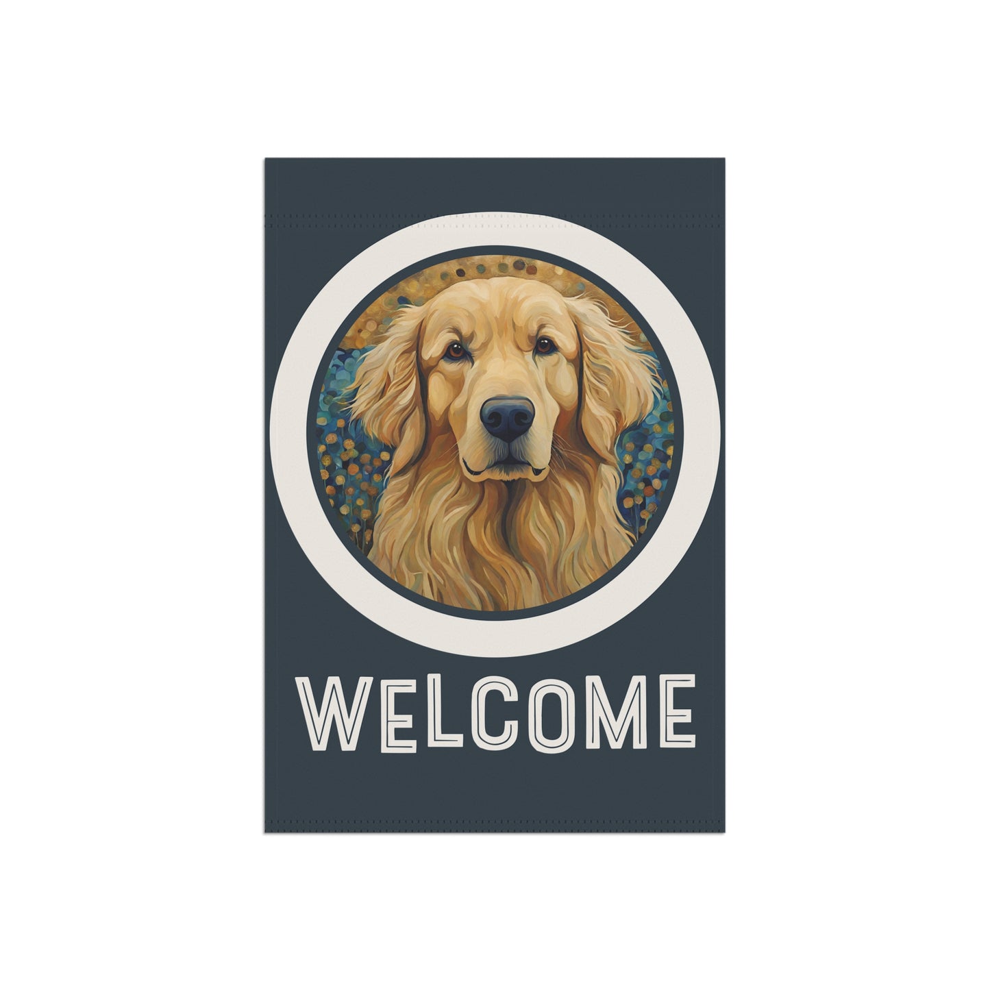 Golden Retriever 2 Welcome 2-Sided Garden & House Flag/Banner