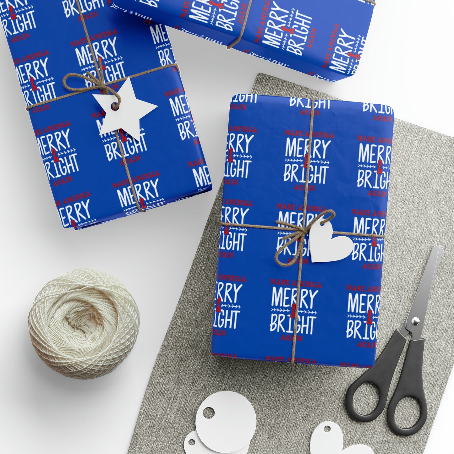 Bold Make America Merry & Bright Again Wrapping Papers