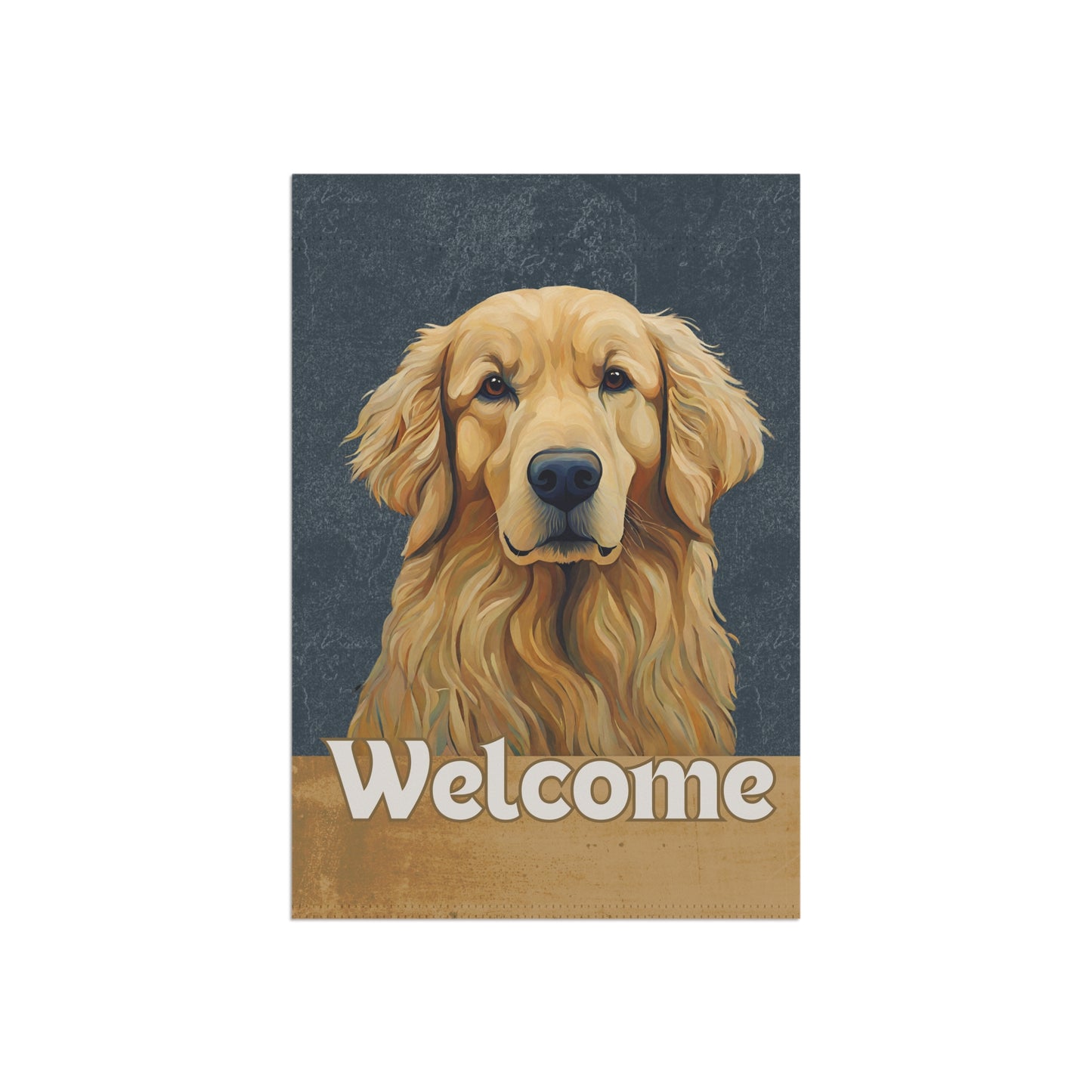 Golden Retriever Welcome 2-Sided Garden & House Flag/Banner