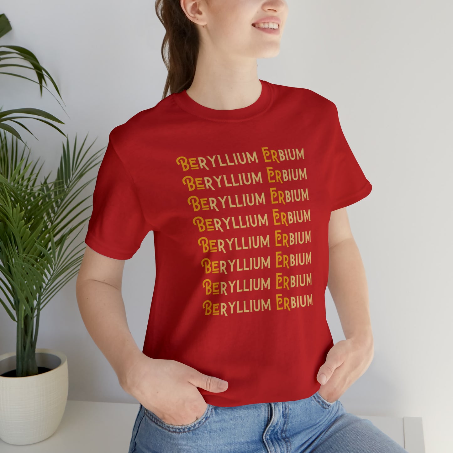 Beryllium Erbium Beer Elements Unisex Jersey Short Sleeve Tee