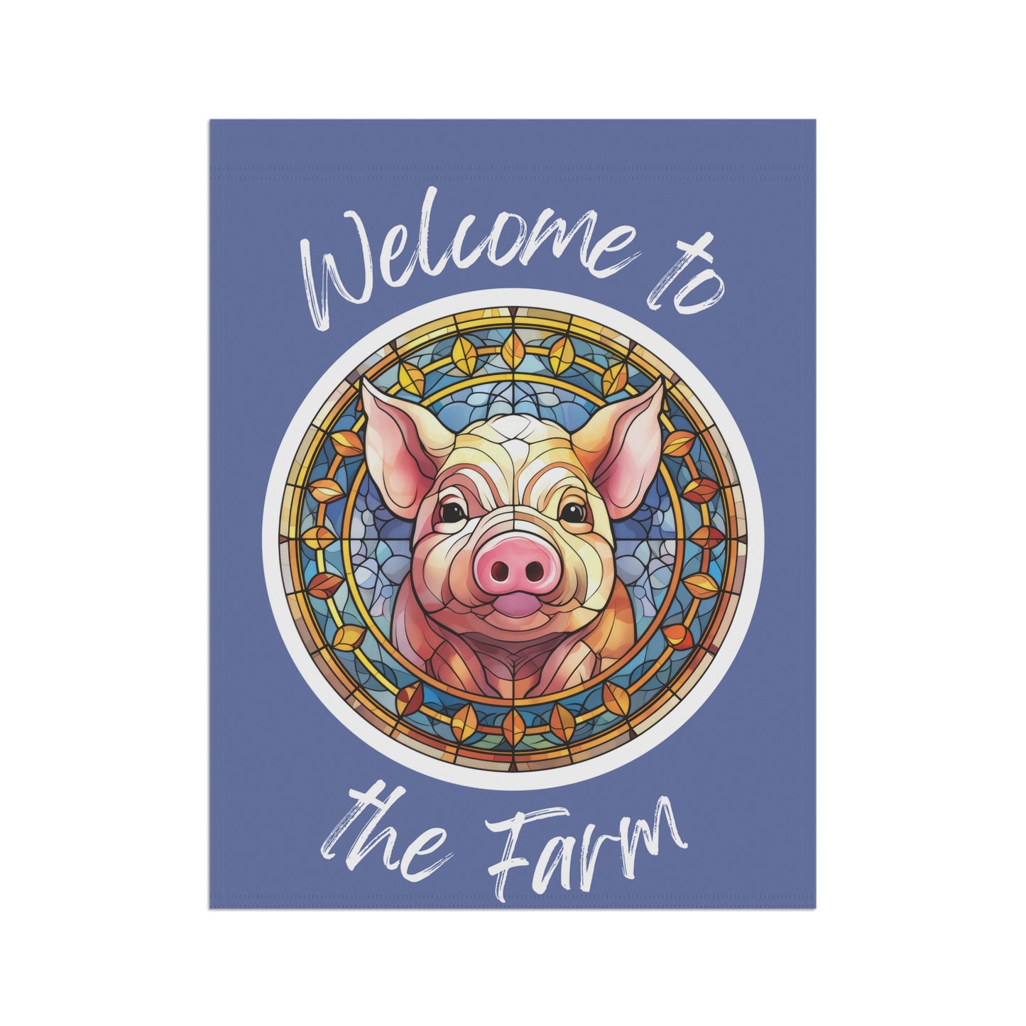Welcome to the Farm Pig 2-Sided Garden & House Flag/Banner