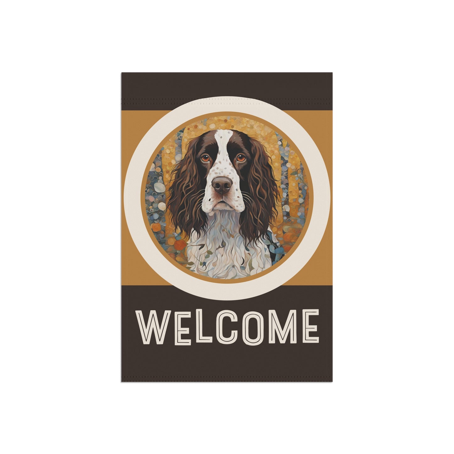 English Springer Spaniel Welcome 2-Sided Garden & House Flag/Banner