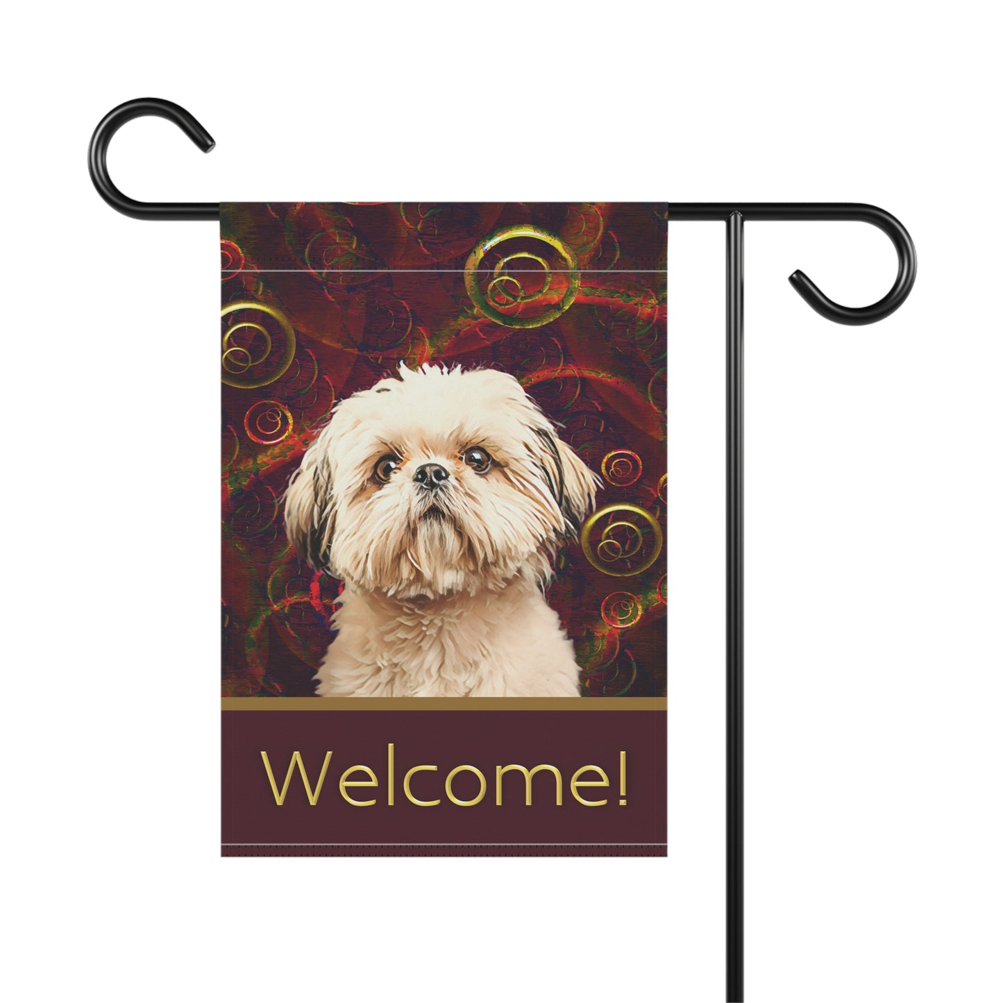 Shih Tzu Welcome 2-Sided Garden & House Flag/Banner