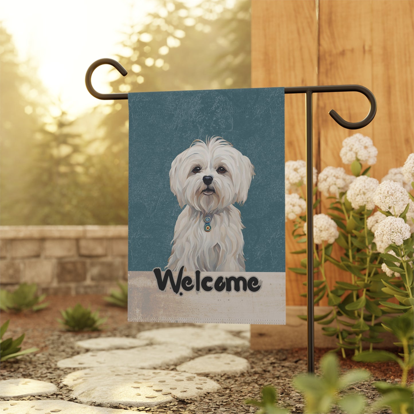 Maltese Welcome 2-Sided Garden & House Flag/Banner