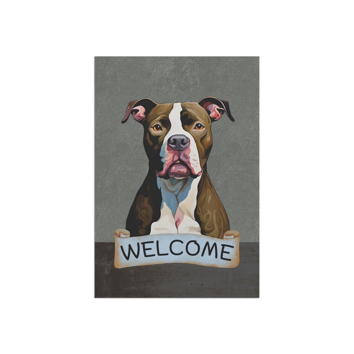 Pitbull Welcome 2-Sided Garden & House Flag/Banner