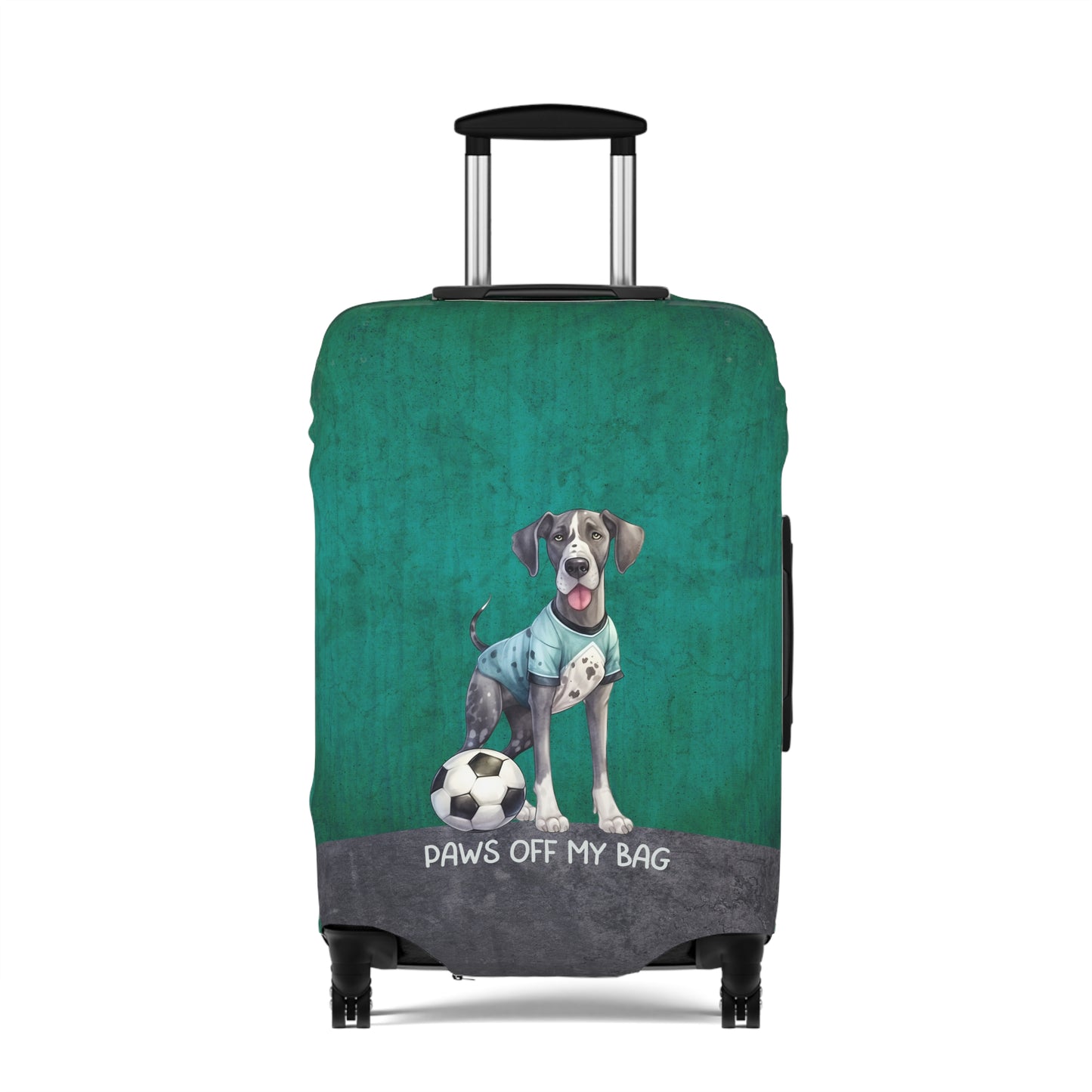 Great Dane with Soccer Ball Paws Off My Bag Luggage Cover