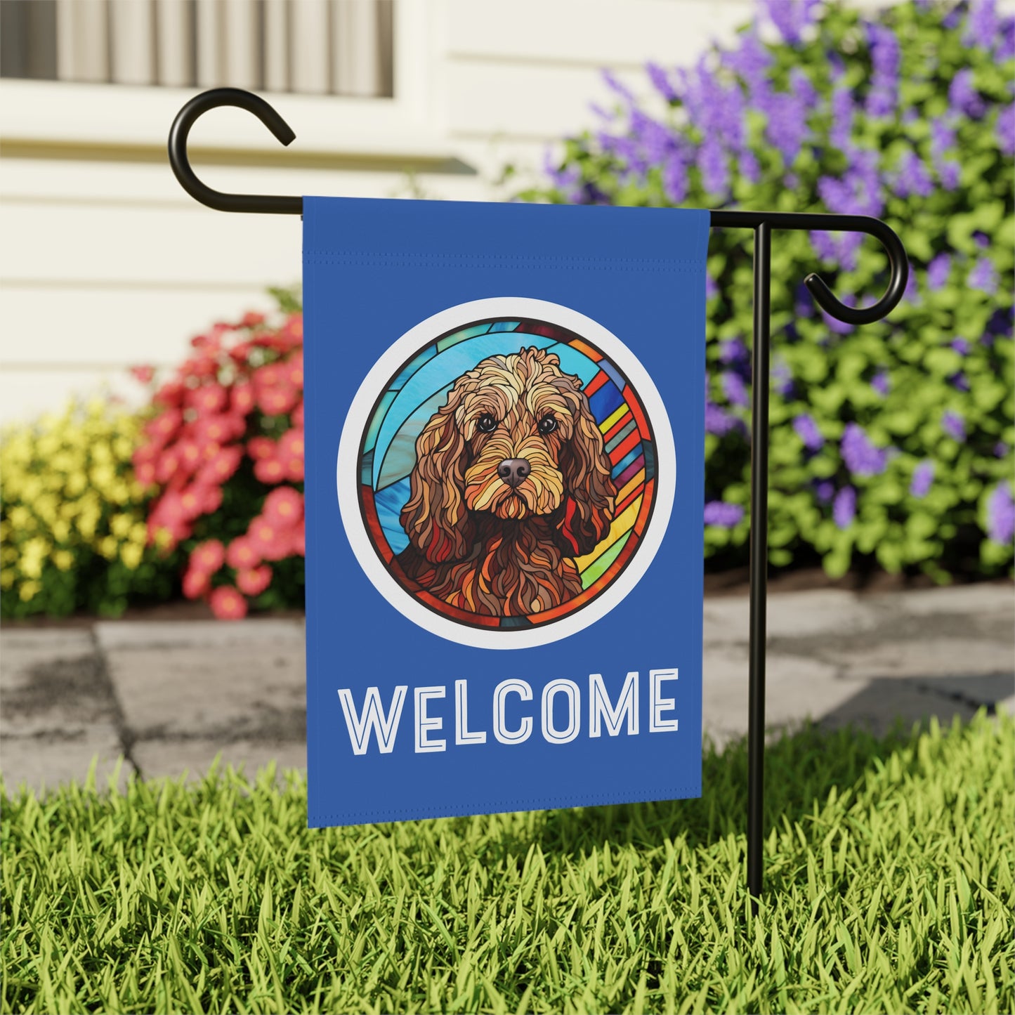 Cockapoo Welcome 2-Sided Garden & House Flag/Banner