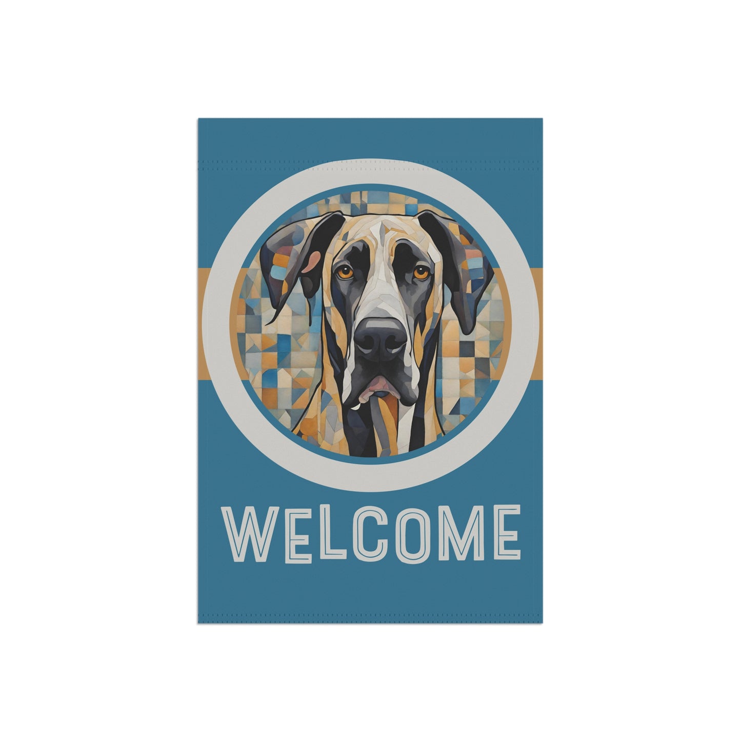 Great Dane Welcome 2-Sided Garden & House Flag/Banner