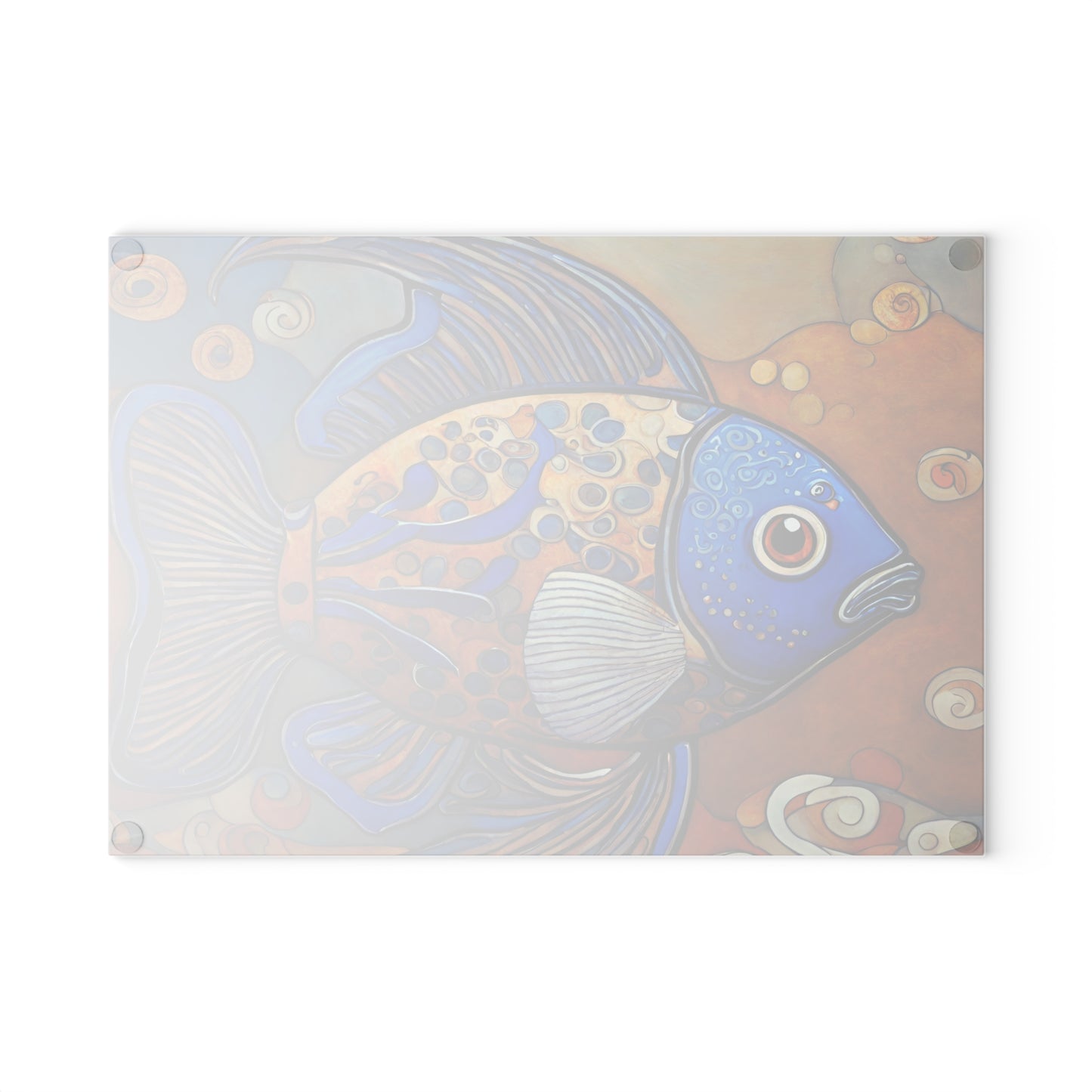 Just Keep Swimming Tempered Glass Cutting Board