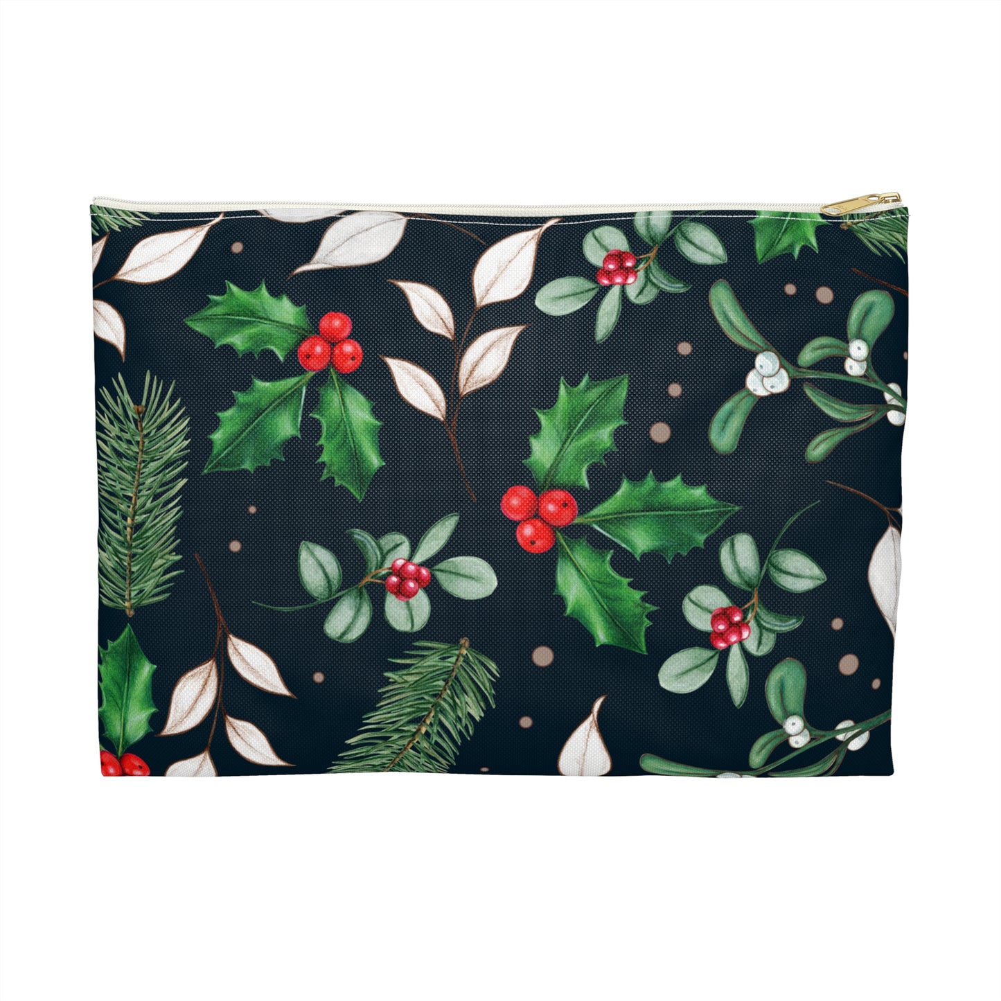 Holly Jolly Christmas Accessory Pouch