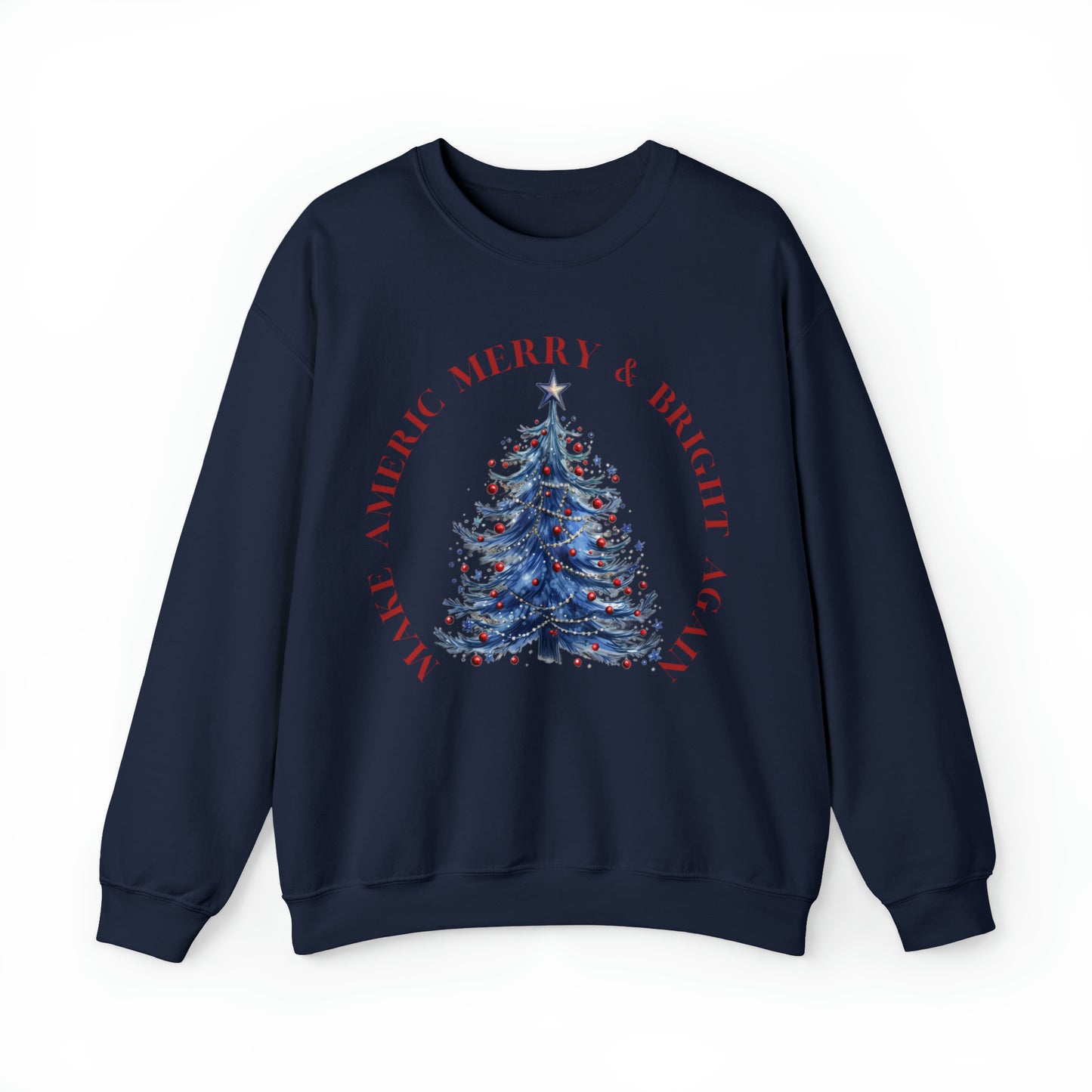 Make America Merry & Bright Again Circle Unisex Heavy Blend™ Crewneck Sweatshirt