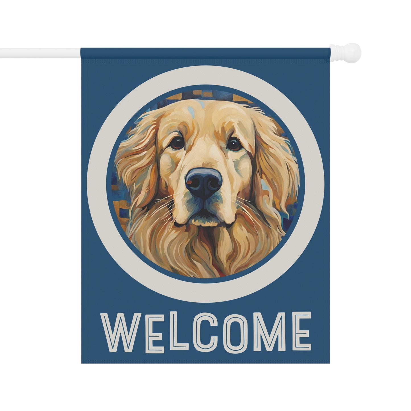 Golden Retriever Welcome 2-Sided Garden & House Flag/Banner