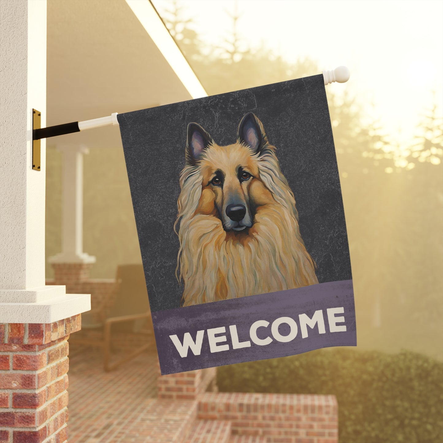 Belgian Tervuren Welcome 2-Sided Garden & House Flag/Banner