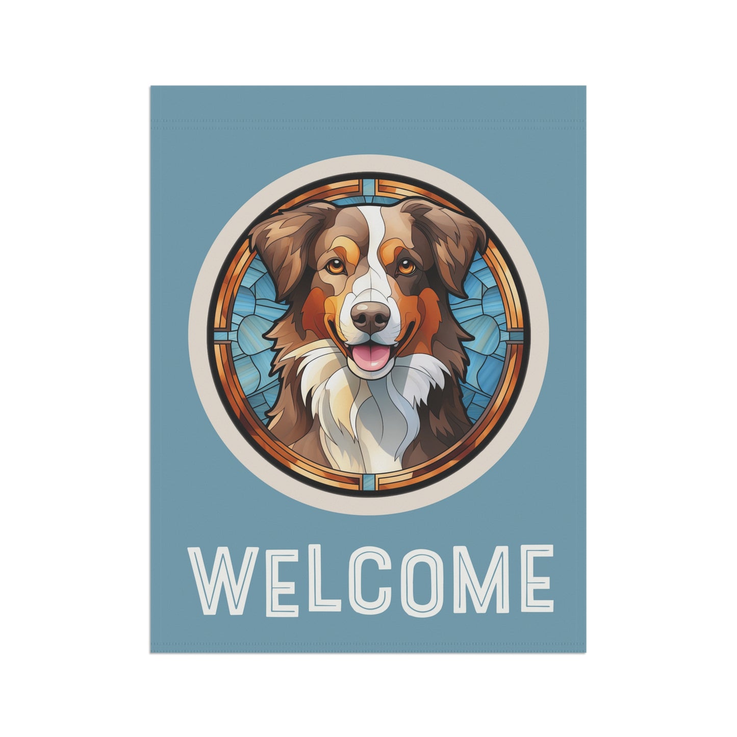 Australian Shepherd Welcome 2-Sided Garden & House Flag/Banner