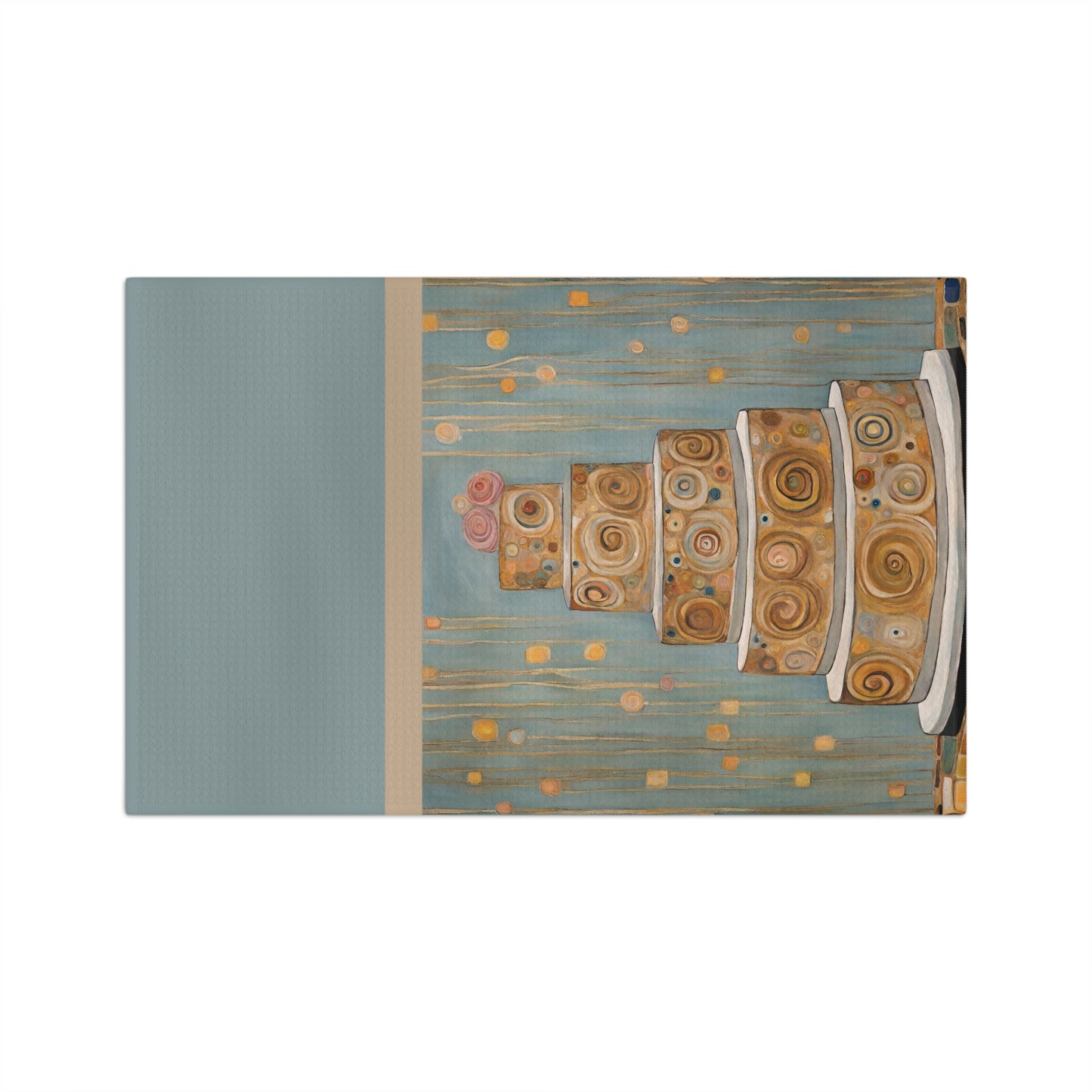 Anniversary Cake Microfiber Tea Towel