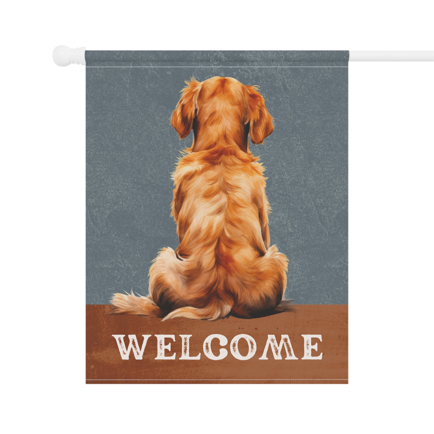 Golden Retriever Welcome 2-Sided Garden & House Flag/Banner