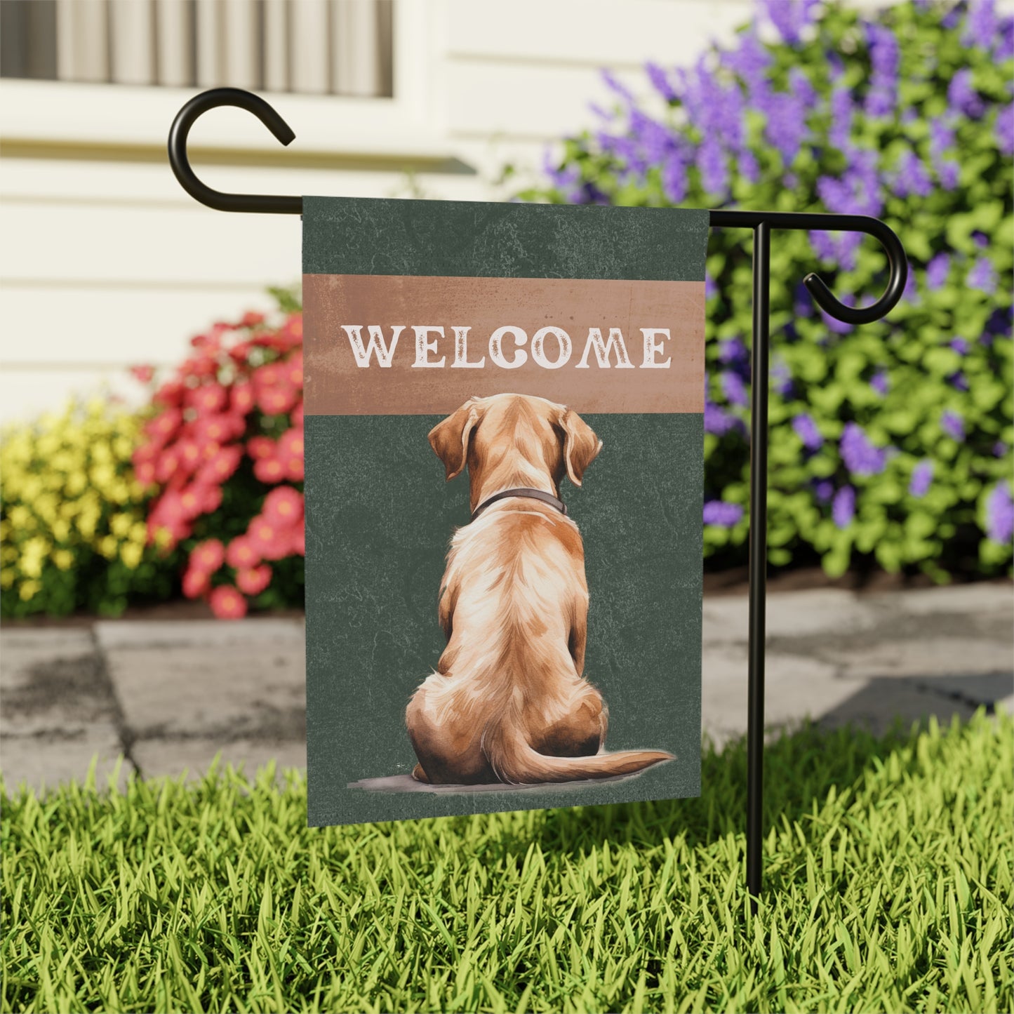 Labrador Welcome 2-Sided Garden & House Flag/Banner