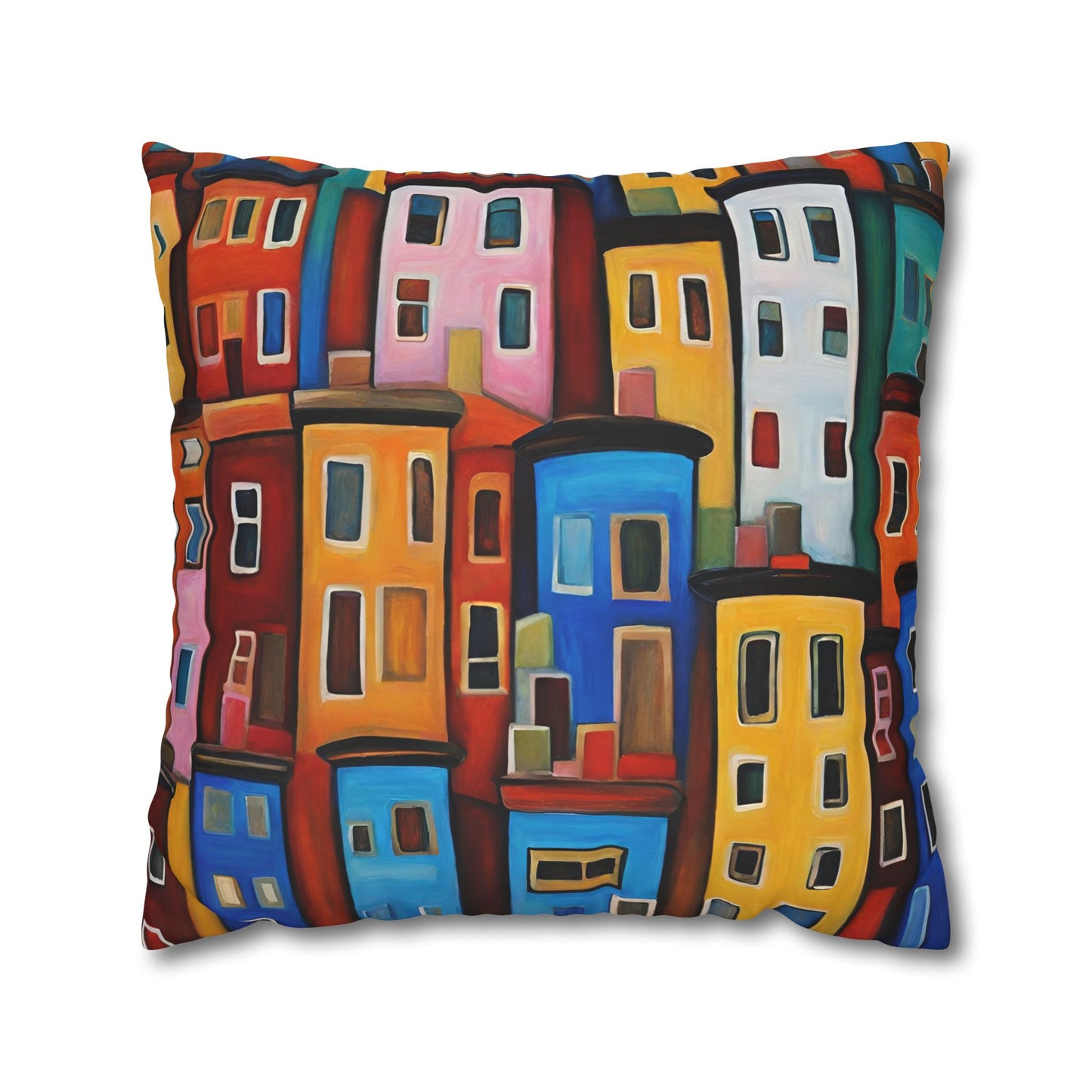 Neighbors Square Poly Canvas Pillowcase