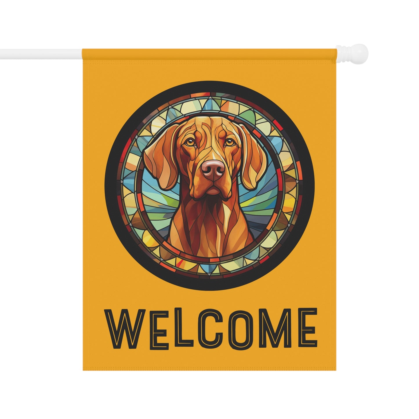 Viszla Welcome 2-Sided Garden & House Flag/Banner