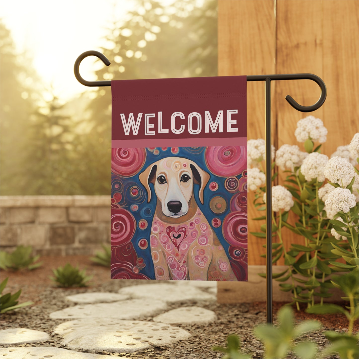 Lola Welcome 2-Sided Garden & House Flag/Banner