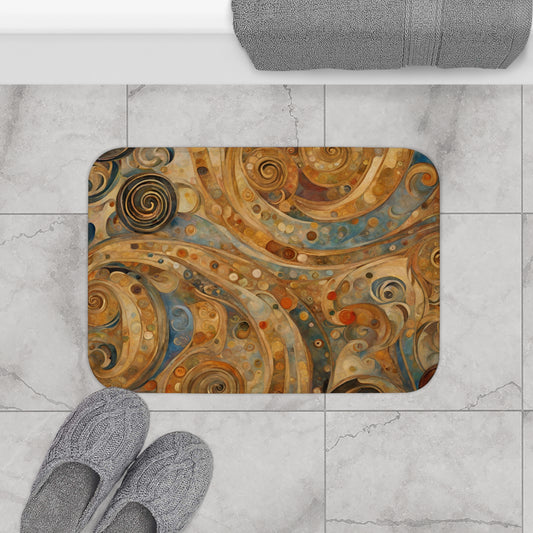 Moody Abstract Microfiber Bath Mat