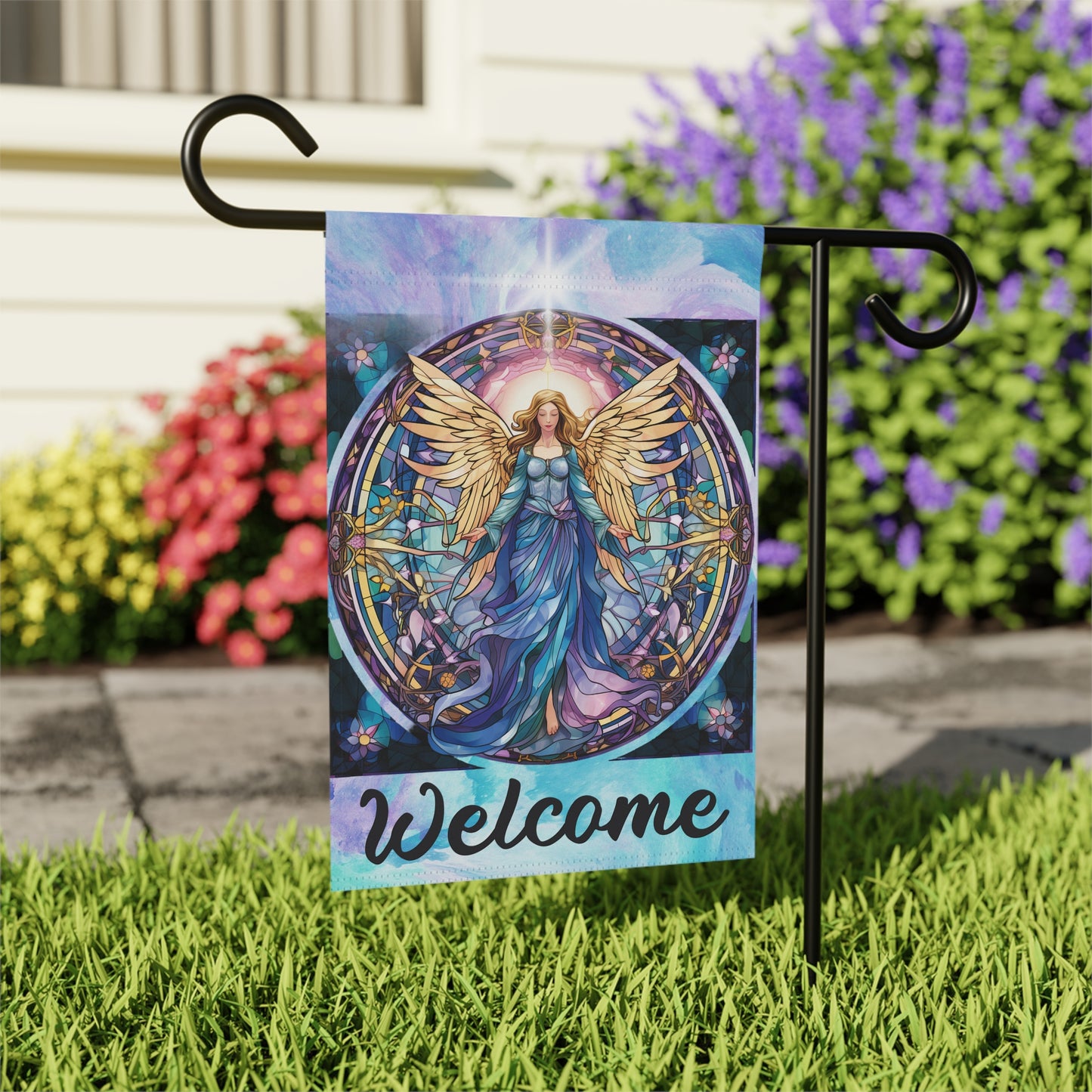 Angel Welcome 2-Sided Garden & House Banner