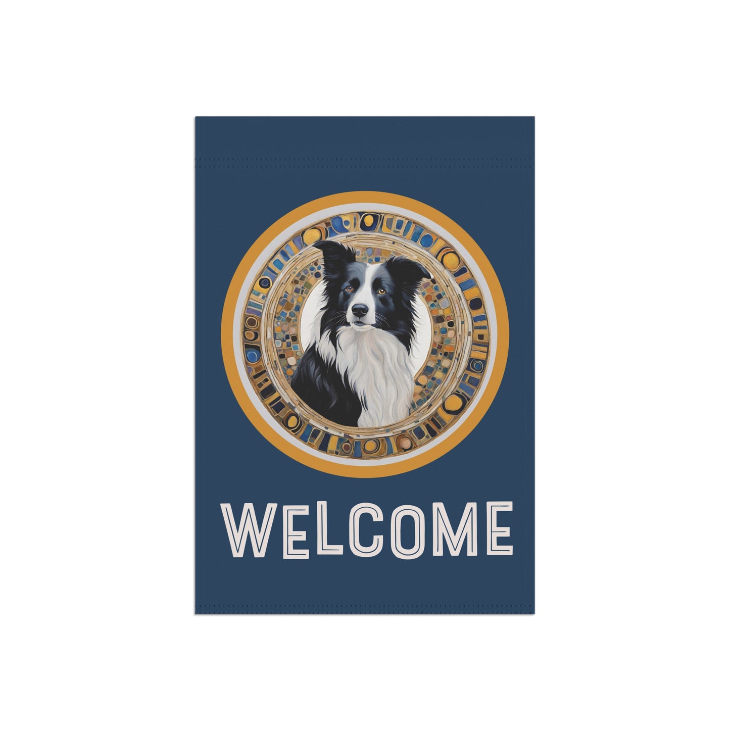 Border Collie Welcome 2-Sided Garden & House Flag/Banner