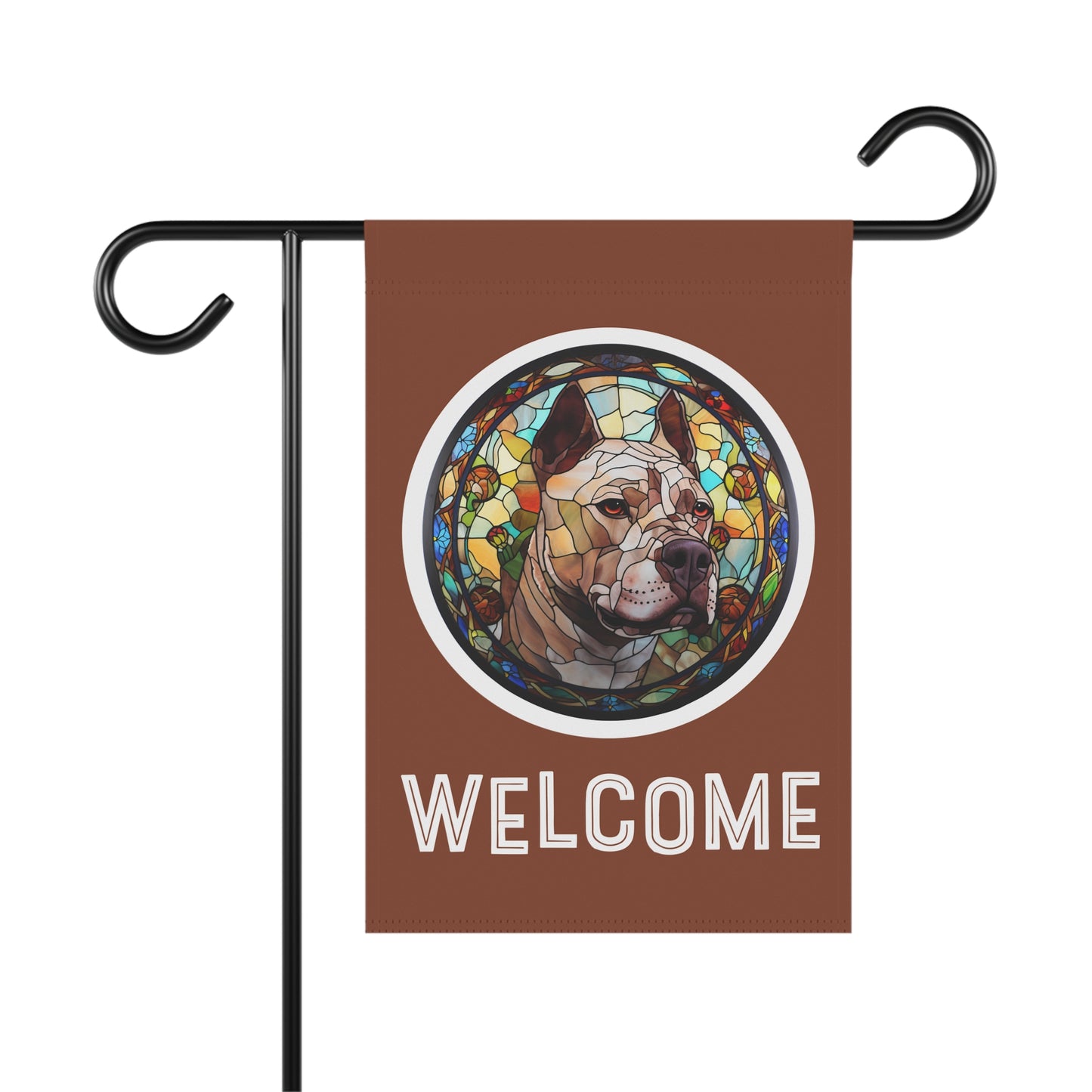 Pitbull Welcome 2-Sided Garden & House Flag/Banner