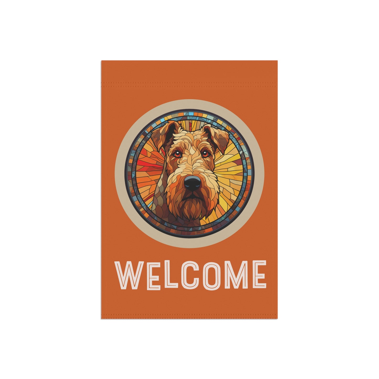 Airedale Terrier Welcome 2-Sided Garden & House Flag/Banner