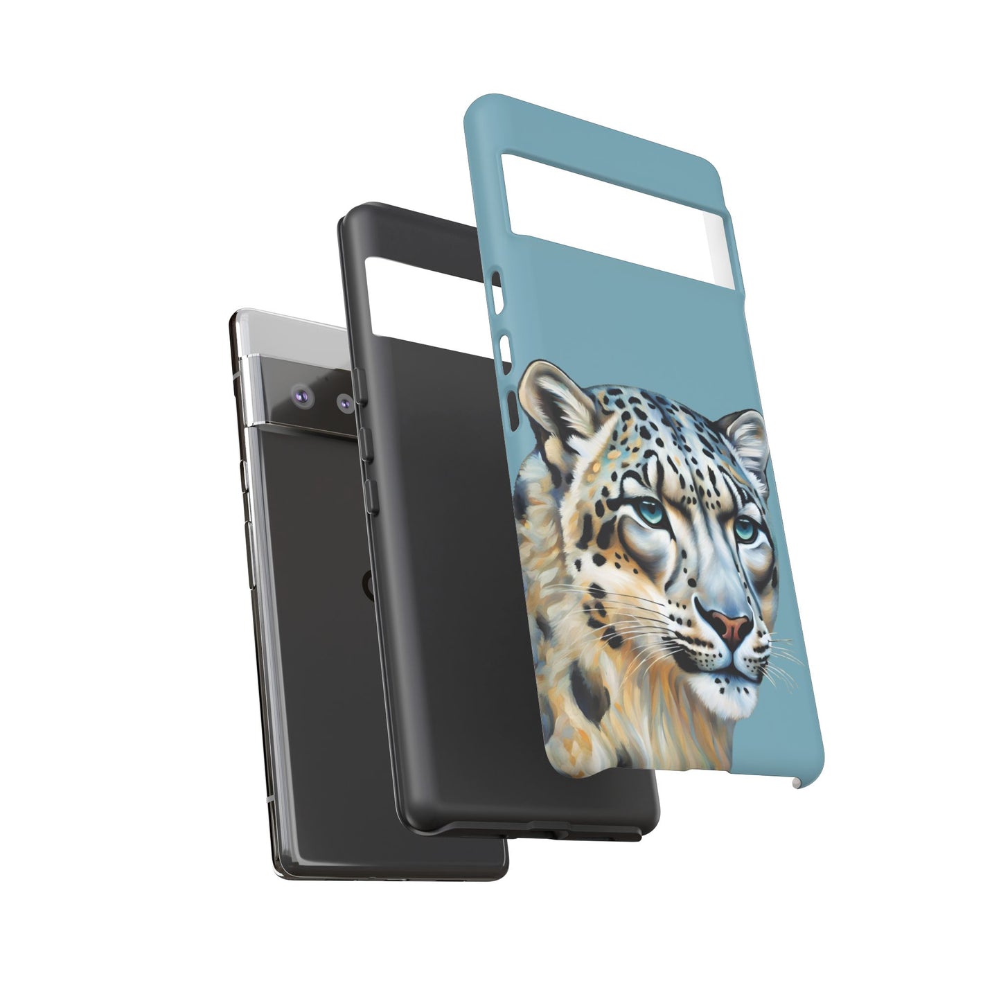 Snow Leopard iPhone Samsung Galaxy Google Pixel Tough Cases