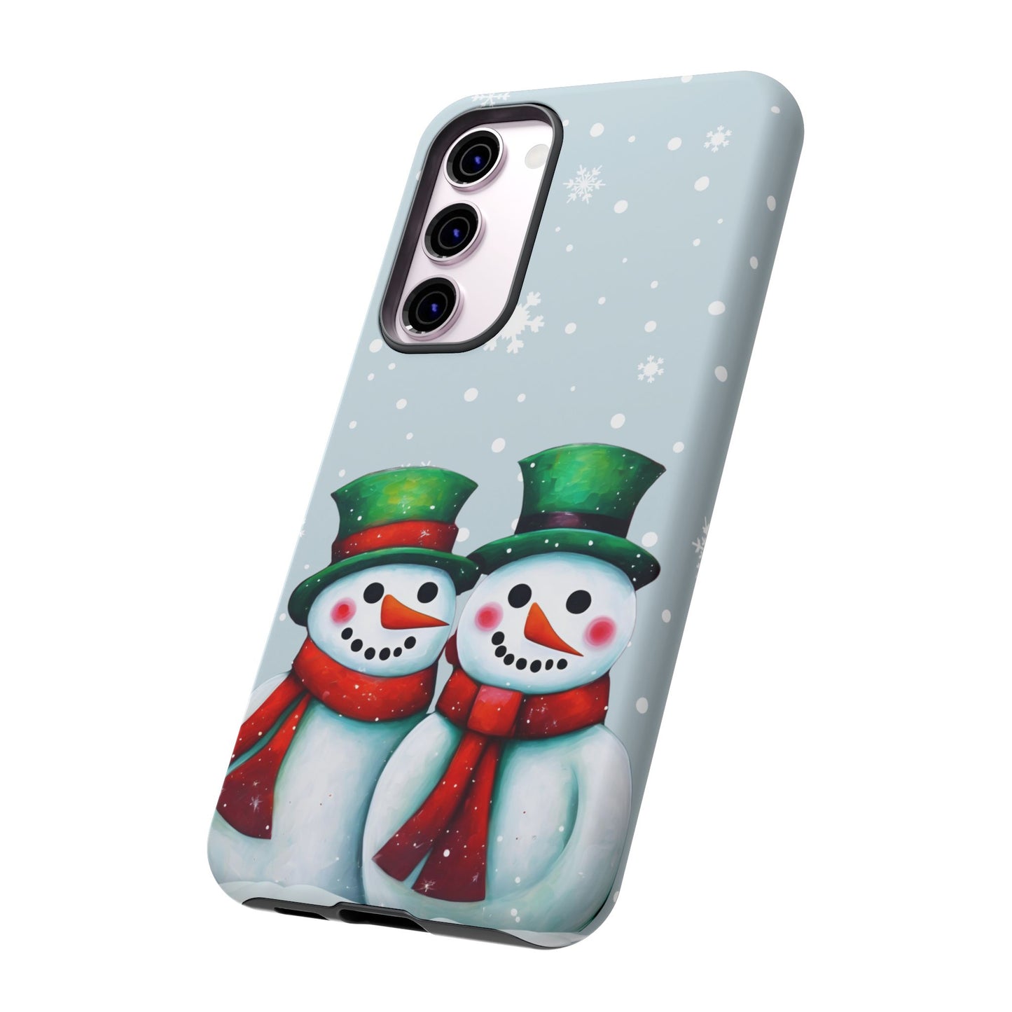 Snowman Couple iPhone Samsung Galaxy Google Pixel Tough Cases