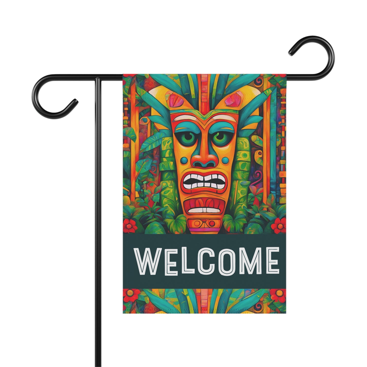 Tiki Joe Welcome 2-Sided Garden & House Flag/Banner