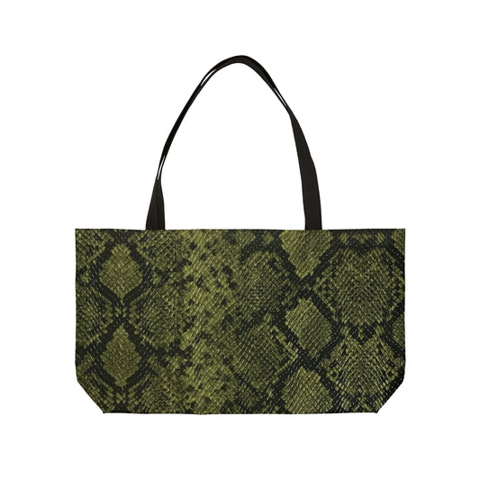 Faux Python in Green Weekender Tote Bag