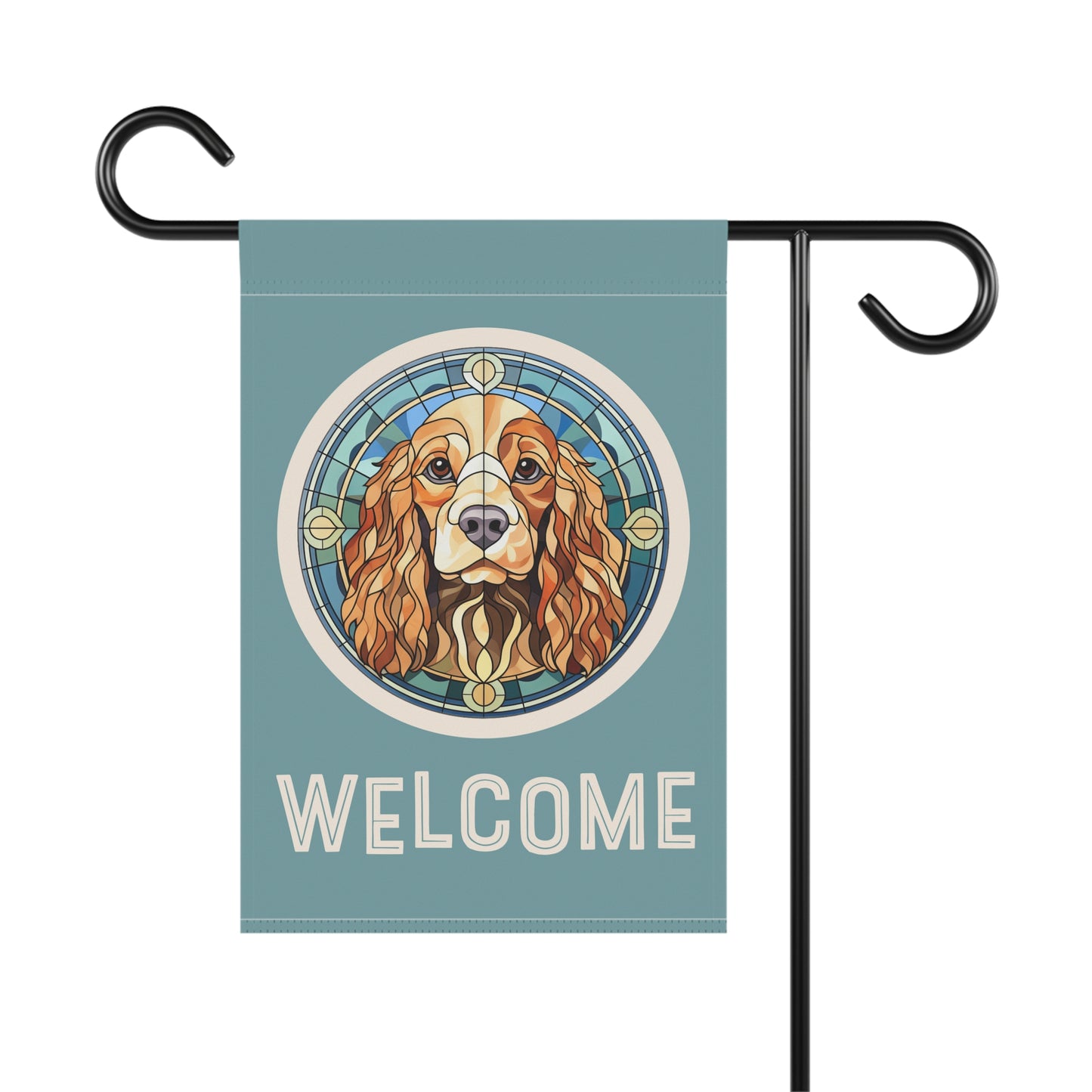 Cocker Spaniel Welcome 2-Sided Garden & House Flag/Banner