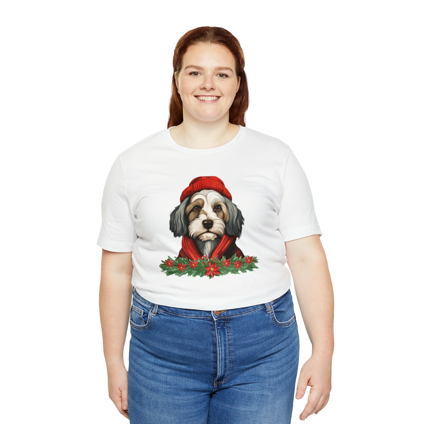 Havanese in Hat & Scarf Unisex Jersey Short Sleeve Tee